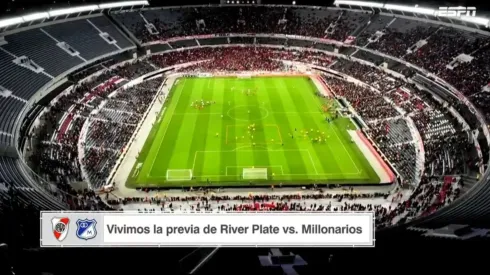 Un Monumental desolado en la previa del partido de River.
