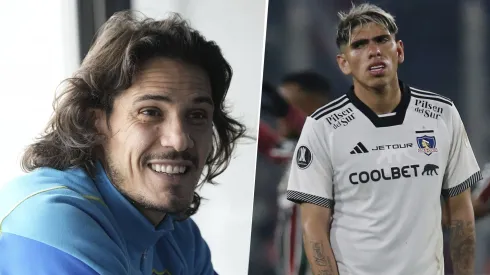 Edinson Cavani y Carlos Palacios
