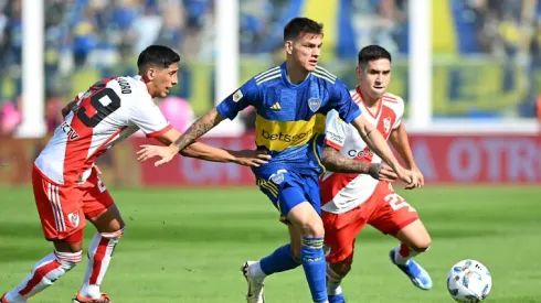 Zenón, durante el último clásico disputado ante River. Foto: Getty
