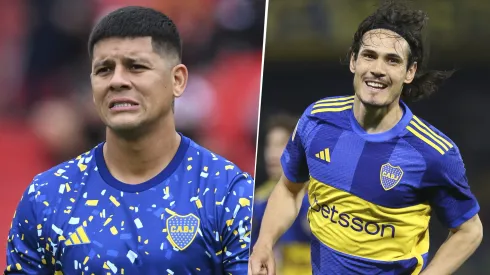 Edinson Cavani y Marcos Rojo en Boca
