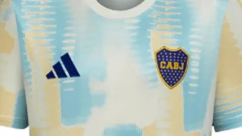 La nueva camiseta prematch de Boca.
