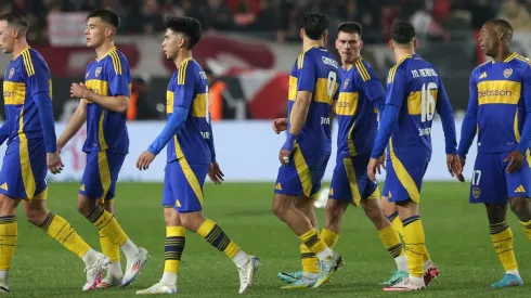 Los jugadores del Xeneize en el Estadio Uno. Foto: Getty.
