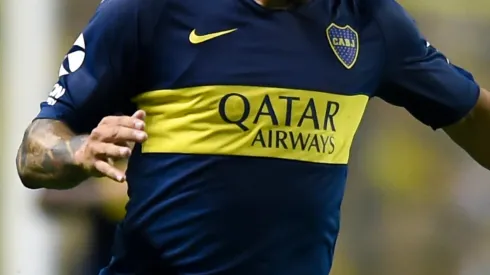 La camiseta del 2018, el año que estuvo Carlos Lampe. 
