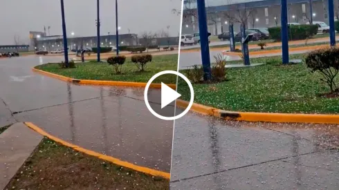 VIDEO | Fuerte temporal en Boca Predio: cayó granizo gigante