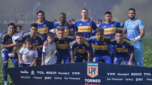 La formación de Boca contra River. 
