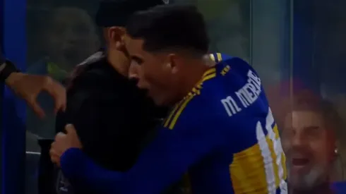El gesto viral en Instagram del policía que abrazó a Merentiel en La Bombonera