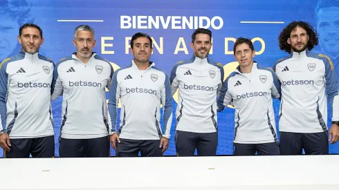 El cuerpo técnico de Gago en Boca.
