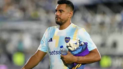 Sergio Romero, relegado al banco de suplentes de Boca. 
