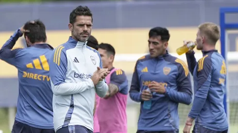 Fernando Gago, en la práctica de Boca.
