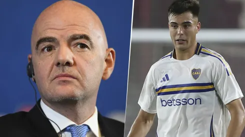 Gianni Infantino y Aaron Anselmino
