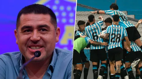 La publicación de Racing con una frase de Juan Román Riquelme. 
