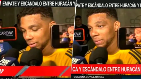 Frank Fabra fue el único jugador de Boca que habló tras el empate. 
