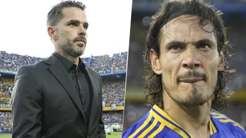 Fernando Gago y Edison Cavani en Boca
