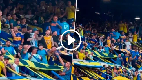 El Pipa mira a Boca contra a Independiente desde La 12.
