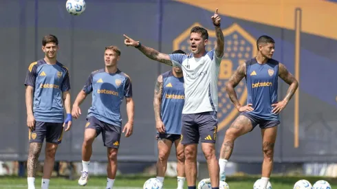 La primera actividad de Gago al plantel de Boca en el 2025. 
