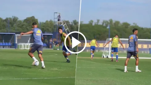El golazo de Janson en la práctica de Boca.
