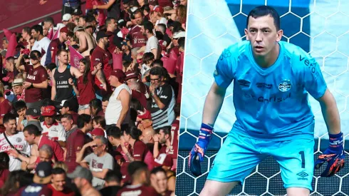 Los hinchas de Lanús, enojados con Marchesín.
