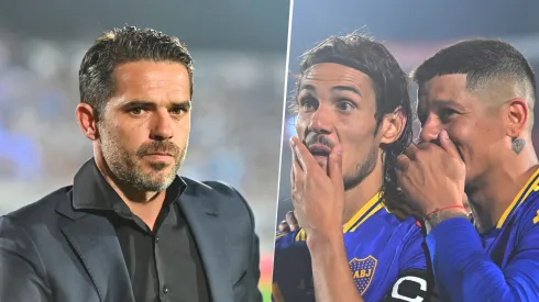 Gago charló mano a mano con Cavani y Rojo. 
