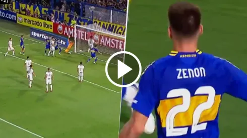 Zenón metió el 2 a 1 de Boca. 
