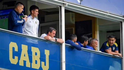 En La Bombonera aparecieron carteles contra Riquelme y el Consejo de Fútbol.
