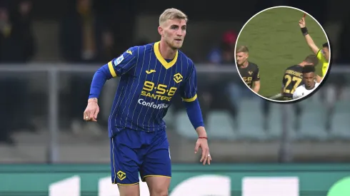 Nicolás Valentini fue expulsado en Hellas Verona
