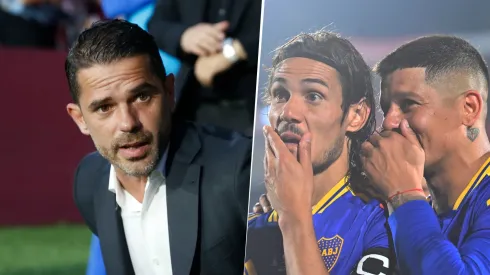 Cavani y Rojo participaron de una actividad junto a Gago.
