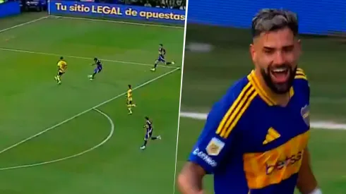 Milton Giménez marcó el segundo de Boca tras un fuertísimo remate.
