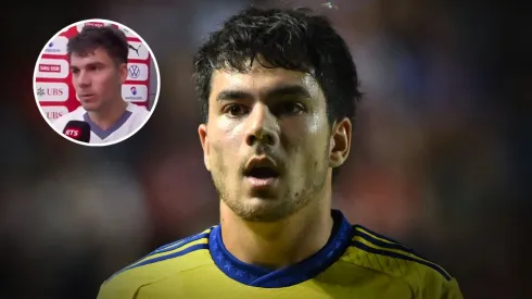 Lucas Blondel habló en francés y sorprendió a todo Boca. 
