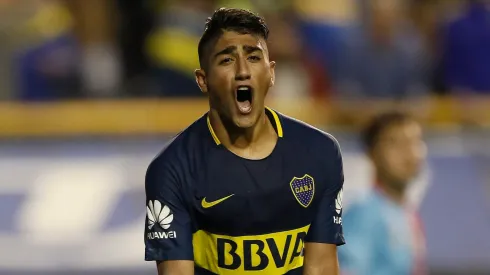 Guido Vadalá festejando su único gol oficial en Boca. Foto: Boca Oficial.
