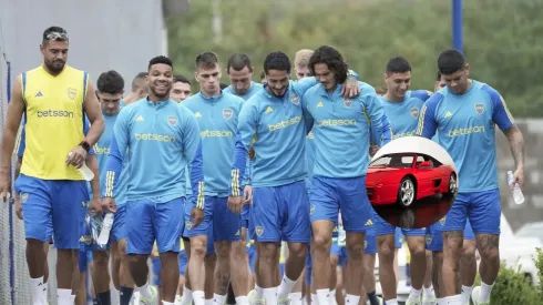 Apareció con un auto de lujo durante un entrenamiento del Xeneize.
