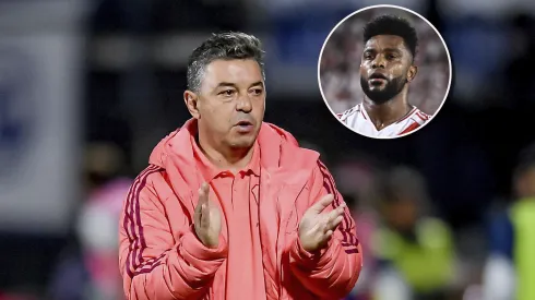 Marcelo Gallardo tuvo una charla con Miguel Borja
