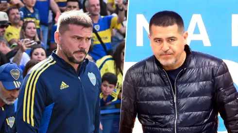 Mariano Herrón y Riquelme se mostraron juntos en Boca. 
