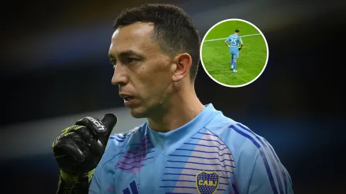 Marchesín tapó un penal en la serie ante Lanús.
