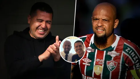 Riquelme y Felipe Melo se reencontraron en Paraguay.
