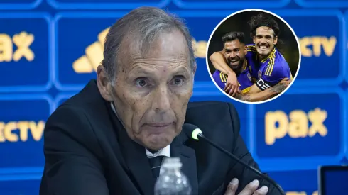 Russo habló con Cavani y los otros 9 para corregir un detalle táctico. 
