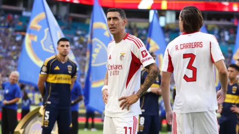 Di María y un gesto para los hinchas de Boca.

