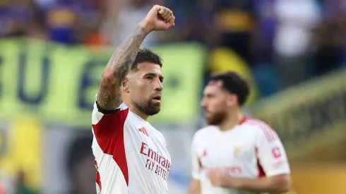 Nicolás Otamendi habló de su festejo ante los hinchas de Boca. 
