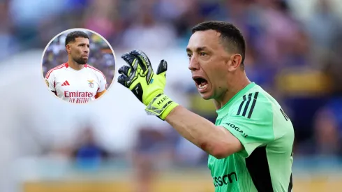Marchesín habló con Otamendi luego de la discusión del final del partido con el Benfica.
