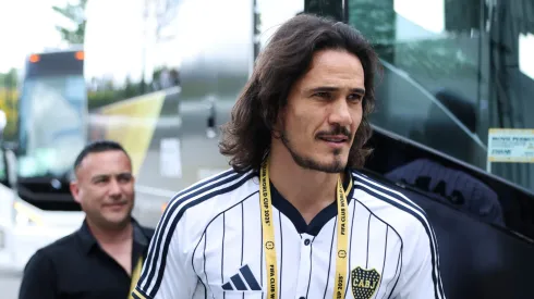 La novedad de Cavani en la práctica del lunes en Ezeiza.
