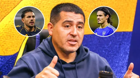 Riquelme mencionó a Paredes y Cavani en su charla con el plantel. 
