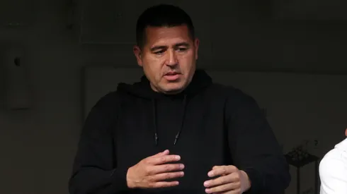 Román vio el partido desde su palco.
