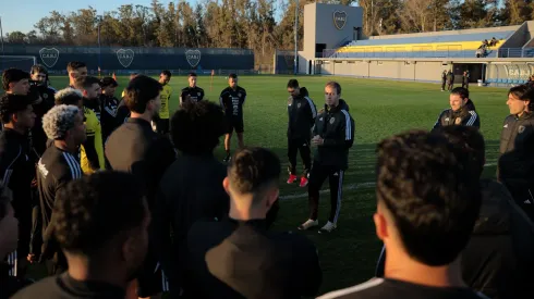 La Selección de Venezuela trabaja en el Predio de Boca. 

