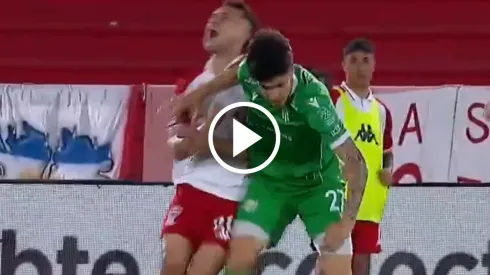 Vega entró solamente un minuto en Banfield y se fue expulsado.
