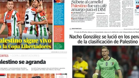 La prensa chilena alabó la clasificación de Palestino
