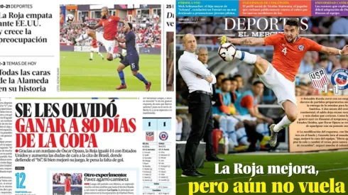 La prensa no fue muy amable con la Roja después de la igualdad 1-1
