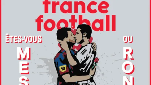 France Football pone a Ronaldo y Messi besándose en su portada