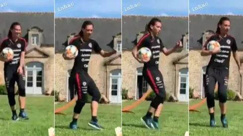Tiane Endler la descosió bailando samba en Brasil
