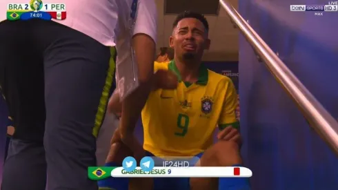 Gabriel Jesús llorando en el túnel
