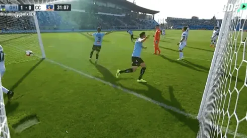 El momento del gol de O'Higgins.

