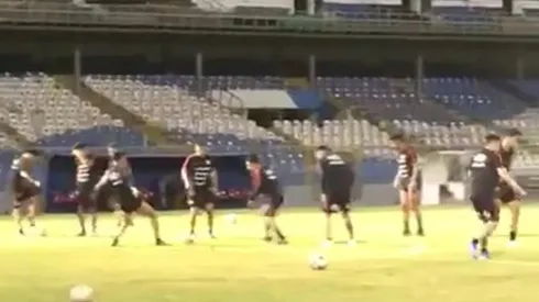 Chile practicó en el césped del estadio Francisco Morazán
